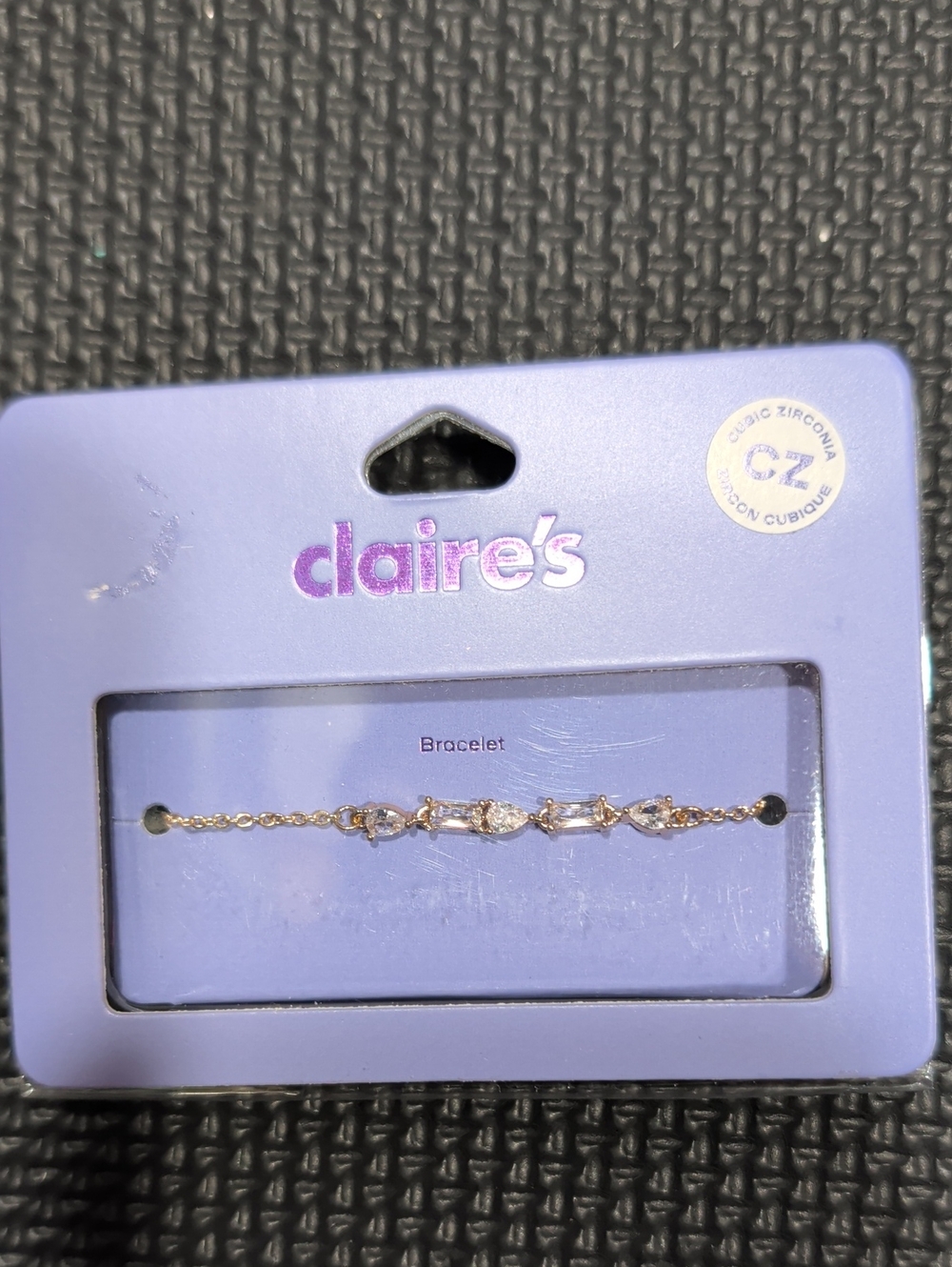 claire's Rose Gold CZ Marquise Link Bracelet